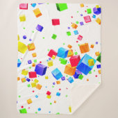 カラフルなキューブ 1 シェルパブランケット (正面)