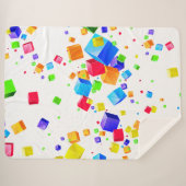 カラフルなキューブ 1 シェルパブランケット (正面(横))