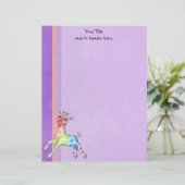 カラフルなキリンのレターセット レターヘッド (スタンド正面)