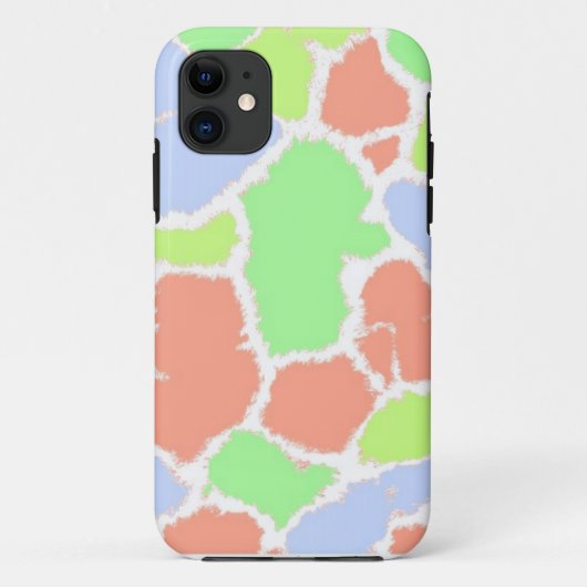 カラフルなキリンの毛皮のパターン Case-Mate iPhoneケース (裏面)