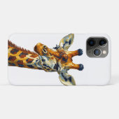 カラフルなキリンの肖像 オイルペイントアート Case-Mate iPhoneケース (裏面(横))