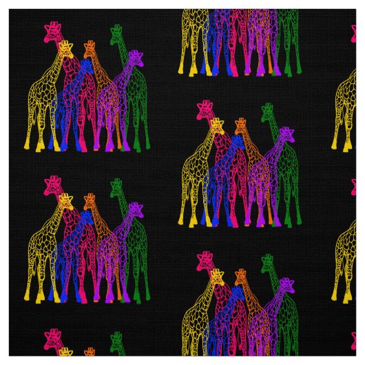 カラフルなキリン ファブリック (見本)