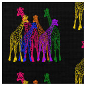 カラフルなキリン ファブリック (クローズアップ)