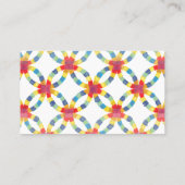 カラフルなキルトの名刺 名刺 (裏面)