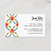 カラフルなキルトの名刺 名刺 (正面)