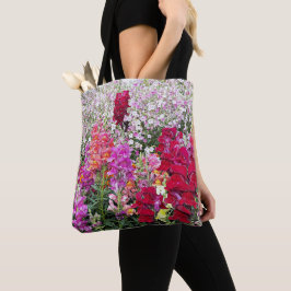 カラフルなキンギョソウの庭の花 トートバッグ