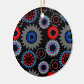 カラフルなギア セラミックオーナメント (左)