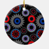 カラフルなギア セラミックオーナメント (裏面)