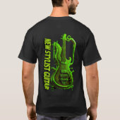 カラフルなギターデザイン 発見 Tシャツ (裏面)