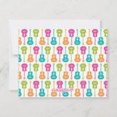 カラフルなギター ミュージカル ノート カード (裏面)