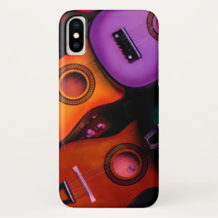 カラフルなギター iPhone X ケース