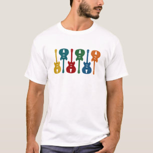 カラフルなギター Tシャツ