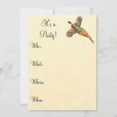 カラフルなクジャクのカスタマイズ可能なパーティー招待状 招待状 (裏面)