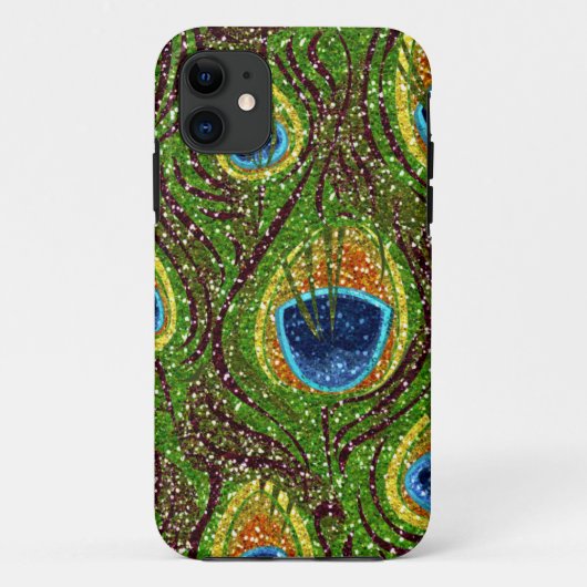 カラフルなクジャクの羽のプリント Case-Mate iPhoneケース (裏面)