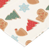 カラフルなクッキーのパターン クリスマス ショートテーブルランナー (コーナー)