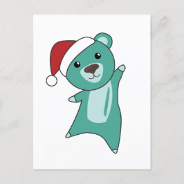 カラフルなクマたちがお贈りする メリークリスマス ウィンターアニマル ベア シーズンポストカード