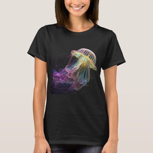 カラフルなクラゲ Tシャツ (正面)