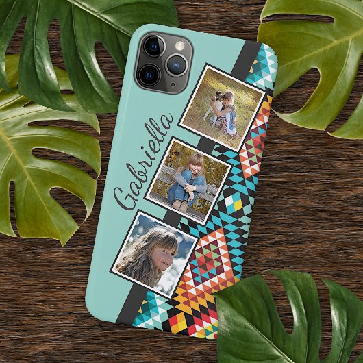 カラフルなクラシカルサウスウェスタン モザイクアート Case-Mate iPhoneケース