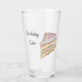 カラフルなクラッカーの誕生日ケーキ タンブラーグラス