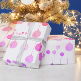 カラフルなクリスマスつるのオーナメントモダン ラッピングペーパー