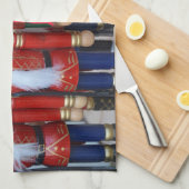 カラフルなクリスマスのくるみ割り キッチンタオル (四つ折り)