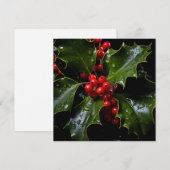 カラフルなクリスマスのホーリー ハガキ シーズンカード (正面/裏面)