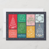 カラフルなクリスマスのポストカード シーズンカード (正面)
