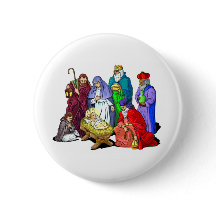 カラフルなクリスマスの出生場面