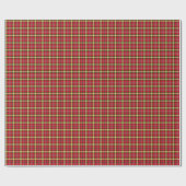 カラフルなクリスマスの格子縞パターン ラッピングペーパー (フラット)