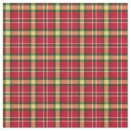カラフルなクリスマスの格子縞 ファブリック