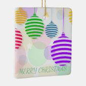 カラフルなクリスマスの球 セラミックオーナメント (右)