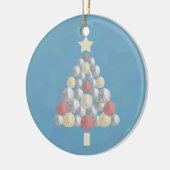 カラフルなクリスマスの砂ドルの木 セラミックオーナメント (左)