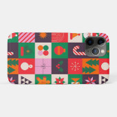 ✨カラフルなクリスマスの祭典アイコン グリッド Case-Mate iPhoneケース (裏面(横))