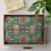 カラフルなクリスマスの雰囲気の華やかなパターン 薄葉紙 (ギフト)