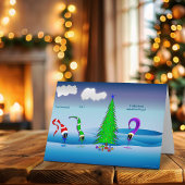 カラフルなクリスマスカートゥーン カード