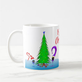 カラフルなクリスマスカートゥーン コーヒーマグカップ