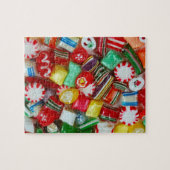 カラフルなクリスマスキャンデー ジグソーパズル (横)