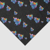 カラフルなクリスマスツリーホリデーカワイガーリーユニーク 薄葉紙 (詳細)