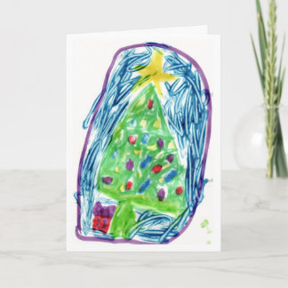 カラフルなクリスマスツリー シーズンカード