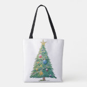 カラフルなクリスマスツリー トートバッグ (裏面)