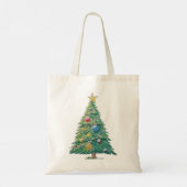 カラフルなクリスマスツリー トートバッグ (裏面)