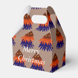 カラフルなクリスマスツリー - パーティーグッズ箱 フェイバーボックス