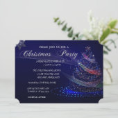 カラフルなクリスマスツリー、会社のクリスマスパーティー 招待状 (スタンド正面)