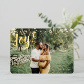 カラフルなクリスマスツリー 喜び ワンフォト 箔シーズンカード (立ち正面)