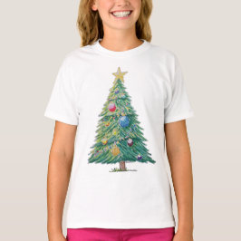 カラフルなクリスマスツリー Tシャツ