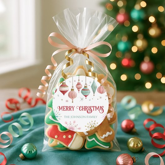 カラフルなクリスマスベーキング ラウンドシール