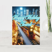 カラフルなクリスマスホリデーの旅 シーズンカード (正面)