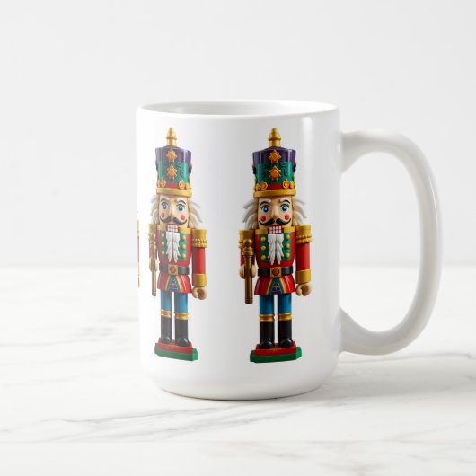 カラフルなクリスマス・くるみ割り人形のおもちゃ コーヒーマグカップ (右)