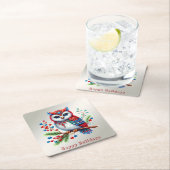 カラフルなクリスマス オリーブ ホリデー ペーパー コースター (インサイチュ)