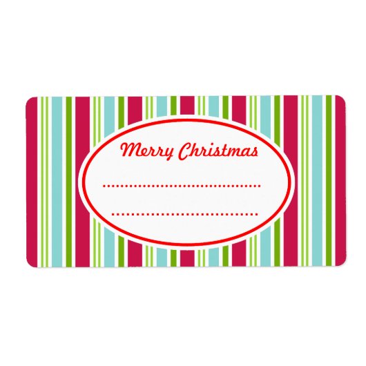 カラフルなクリスマス キッチン ラベル (正面)